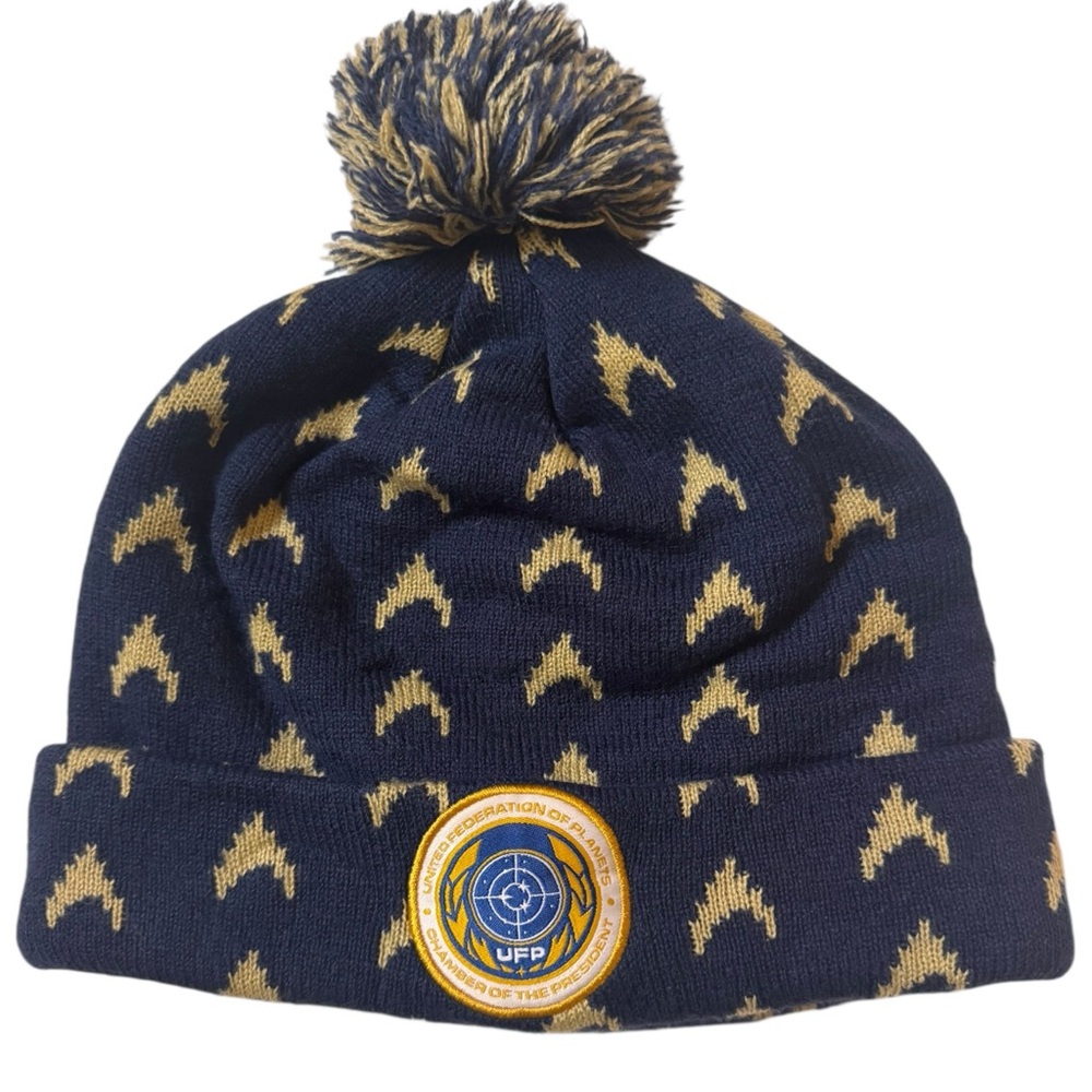 Star Trek Starfleet Academy United Federation of Planets Navy Winter Hat, Beanie - Picture 2 of 8